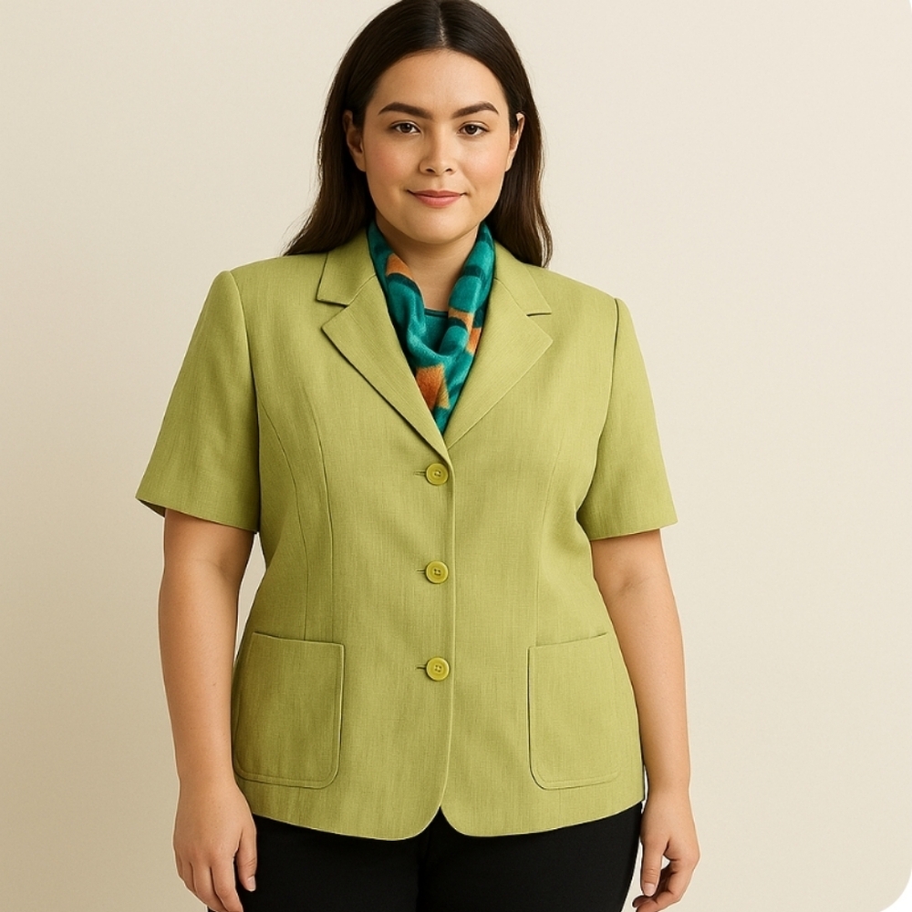 Addition Elle | 90's Spring Lime Green Suit Jacket